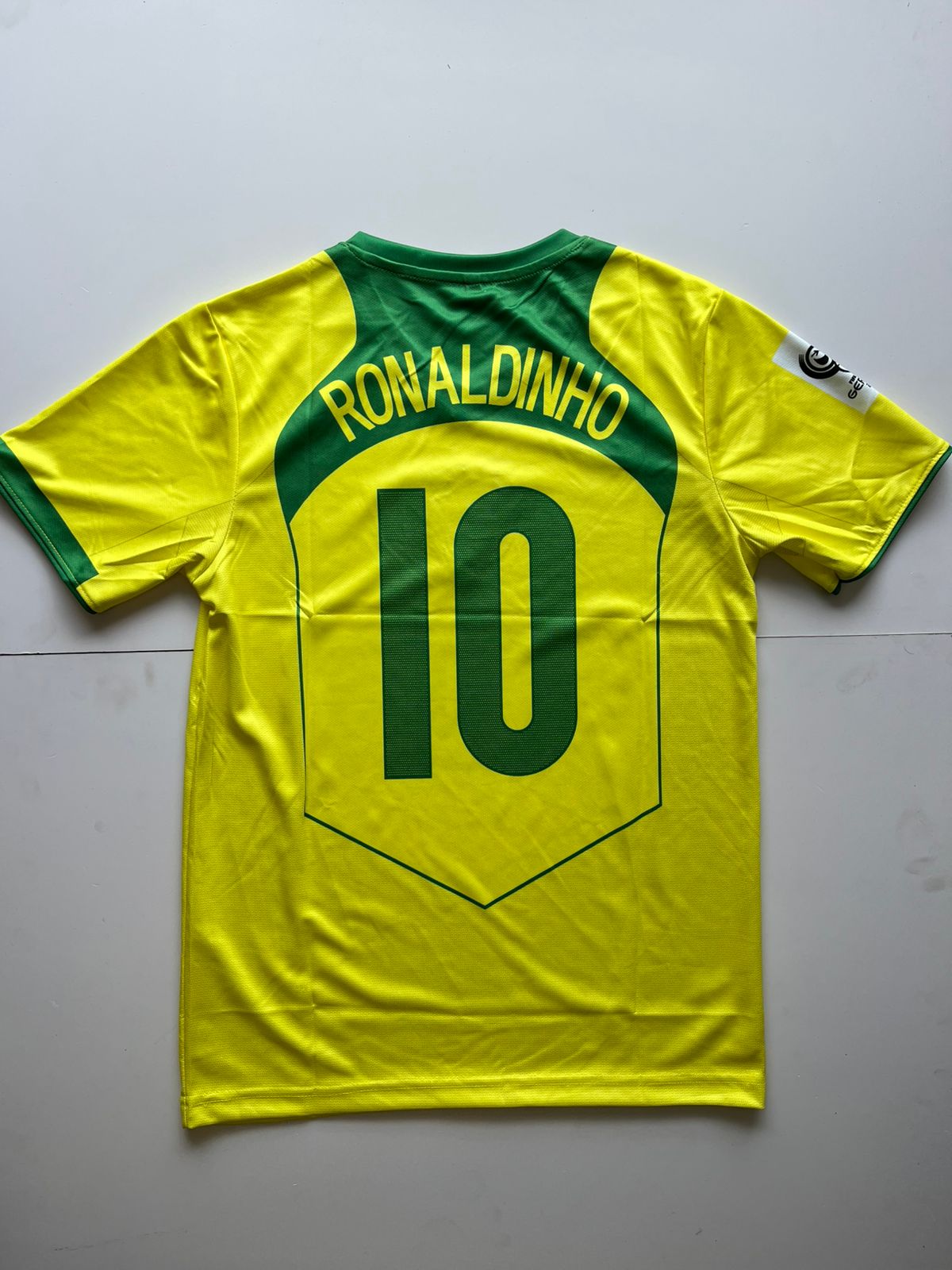 BRAZIL 2004 HOME KIT RONALDINHO PREMIUM EMBROIDERY - Image 3