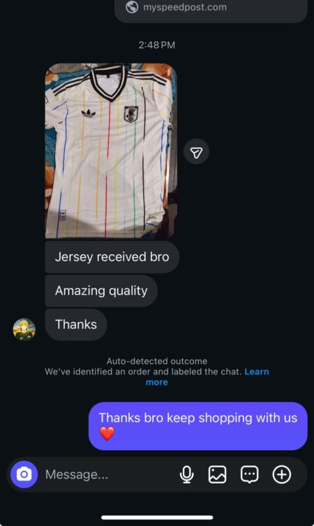 reviews carousel to showcase the trust of customers in us , in our lerinzsports,jersey store