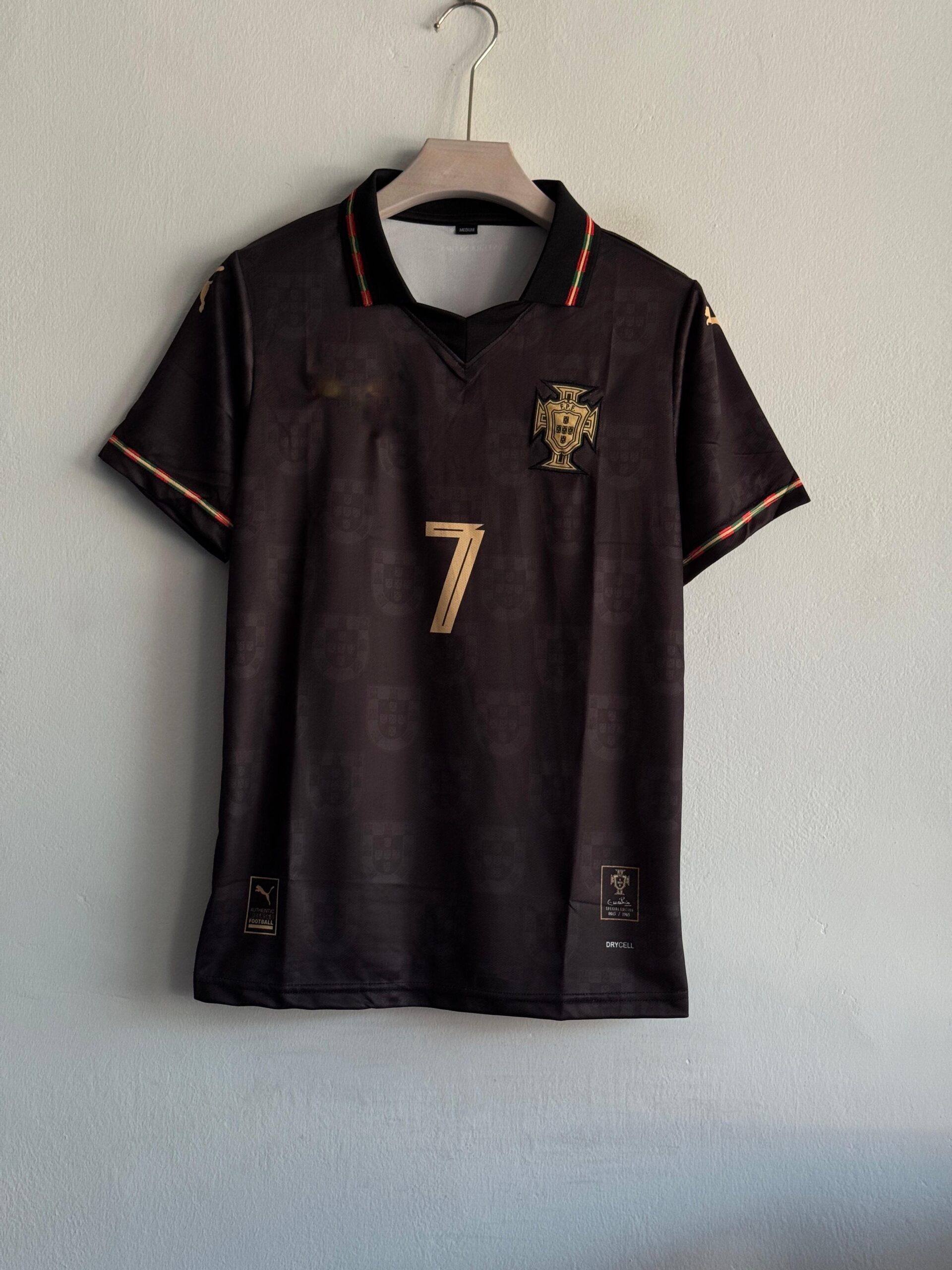 PORTUGAL 2026 BLACK PANTHER EDITION KIT RONALDO POLO PREMIUM EMBROIDERY