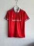 MANCHESTER UNITED 1998/99 HOME KIT BECKHAM RETRO VINTAGE POLO HALFSLEEVE ZIP PREMIUM EMBROIDERY