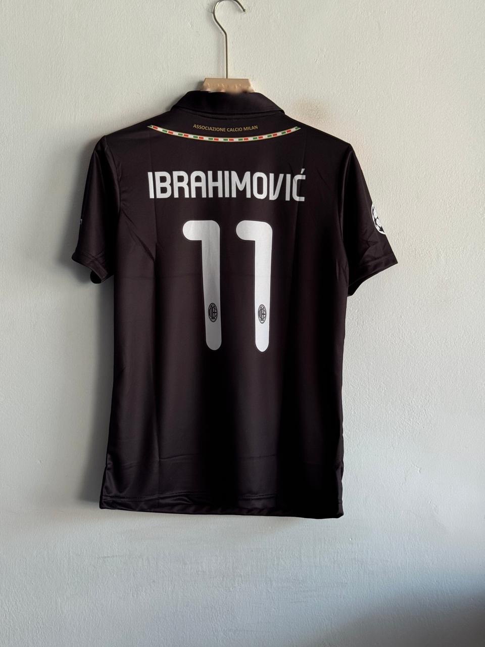 AC MILAN 2011/12 THIRD KIT IBRAHIMOVIC POLO PREMIUM EMBROIDERY - Image 3