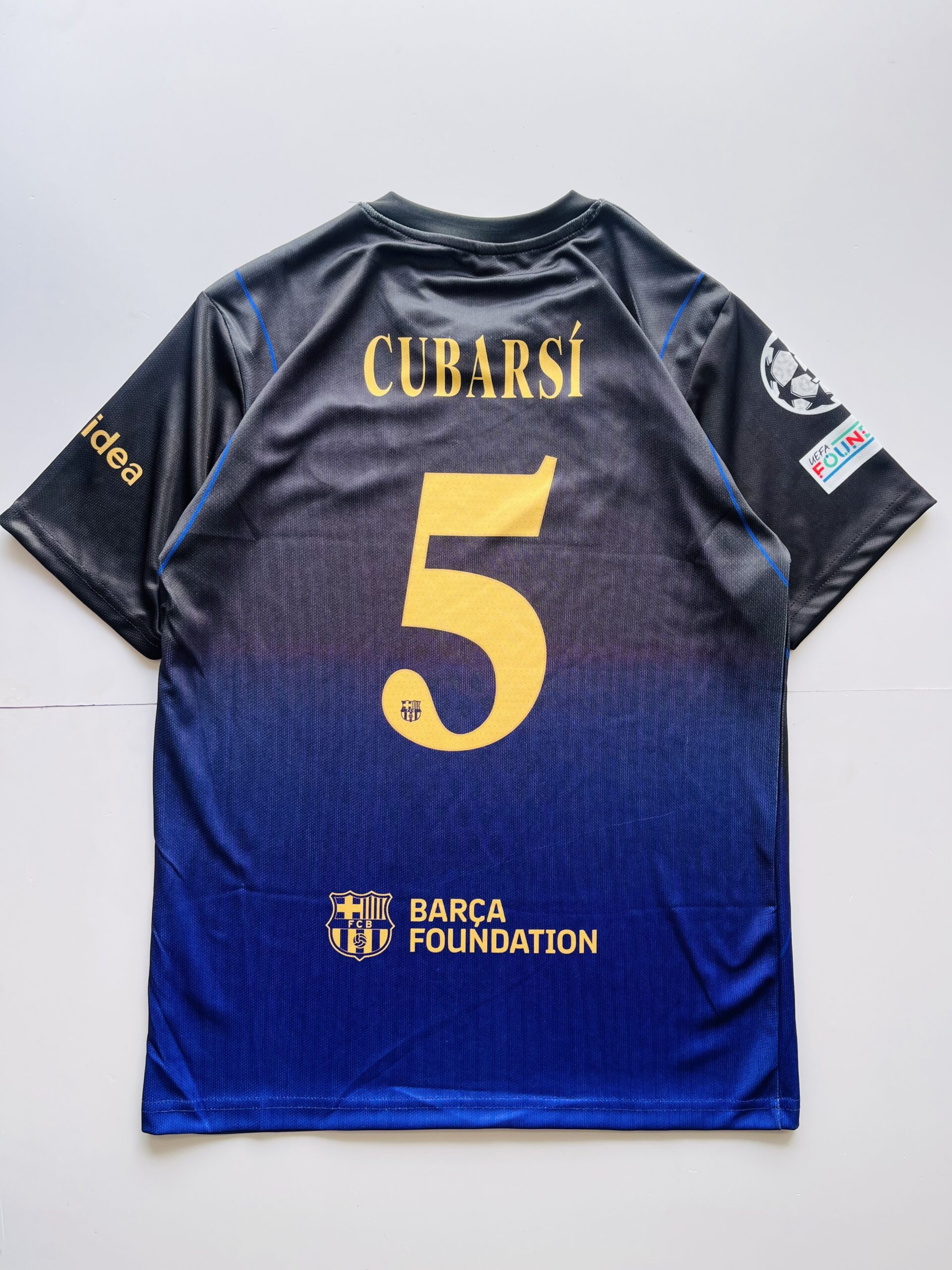 BARCALONA 2026/27 AWAY PURPLE KIT CUBARSI 5 KIT PREMIUM SILICON RUBBERISED LOGO - Image 3
